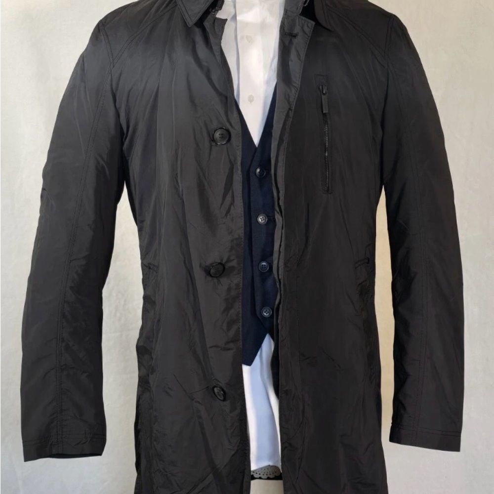 Strellson Black Trench Raincoat for Men 11 Jefftone